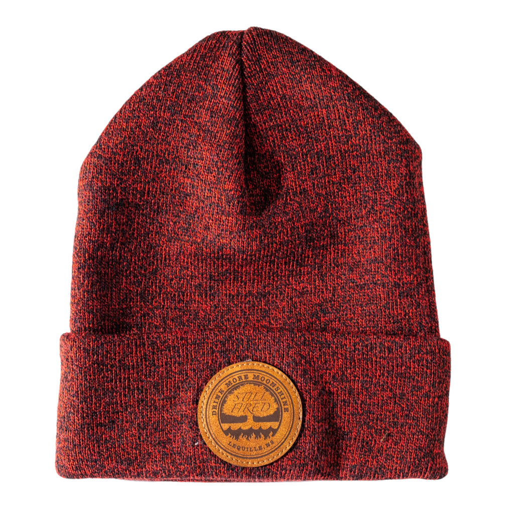 Red Toque with custom leather patch