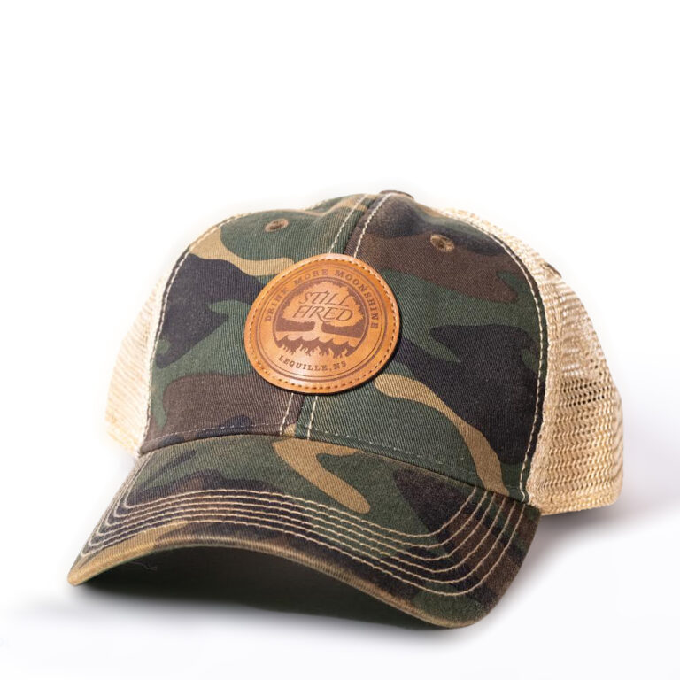 camo and beige mesh back hat